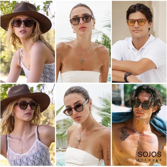 Vintage Retro Square Polarized Sunglasses UV400 Men Women Fashion Shades - Picture 3 of 7